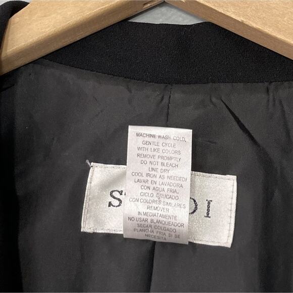 Studio I Longline Blazer Size 18 Black Jacket Office Event Goth Classic Evening - Picture 9 of 14